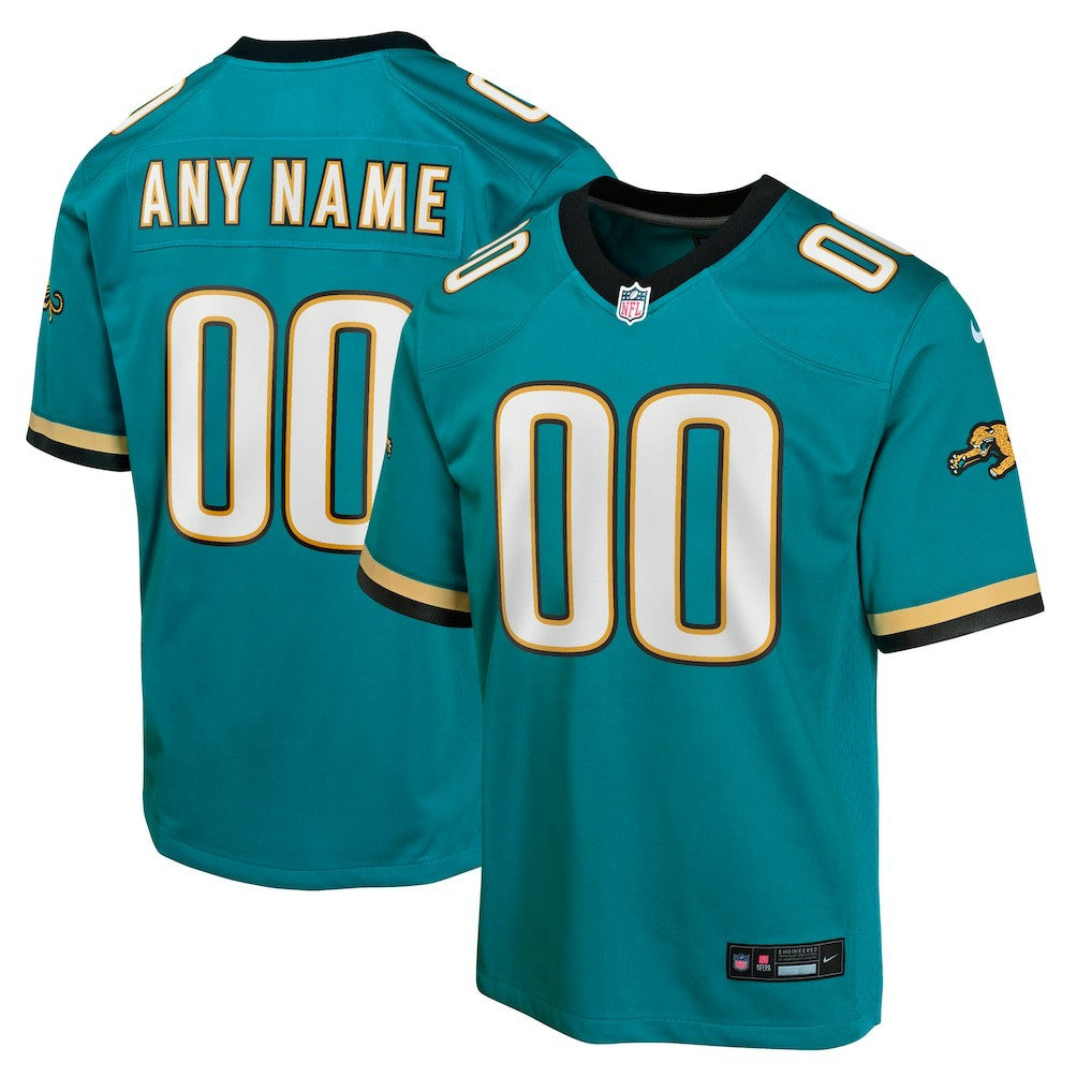 Jacksonville Jaguars Youth Prowler Throwback Custom Game Jersey Teal