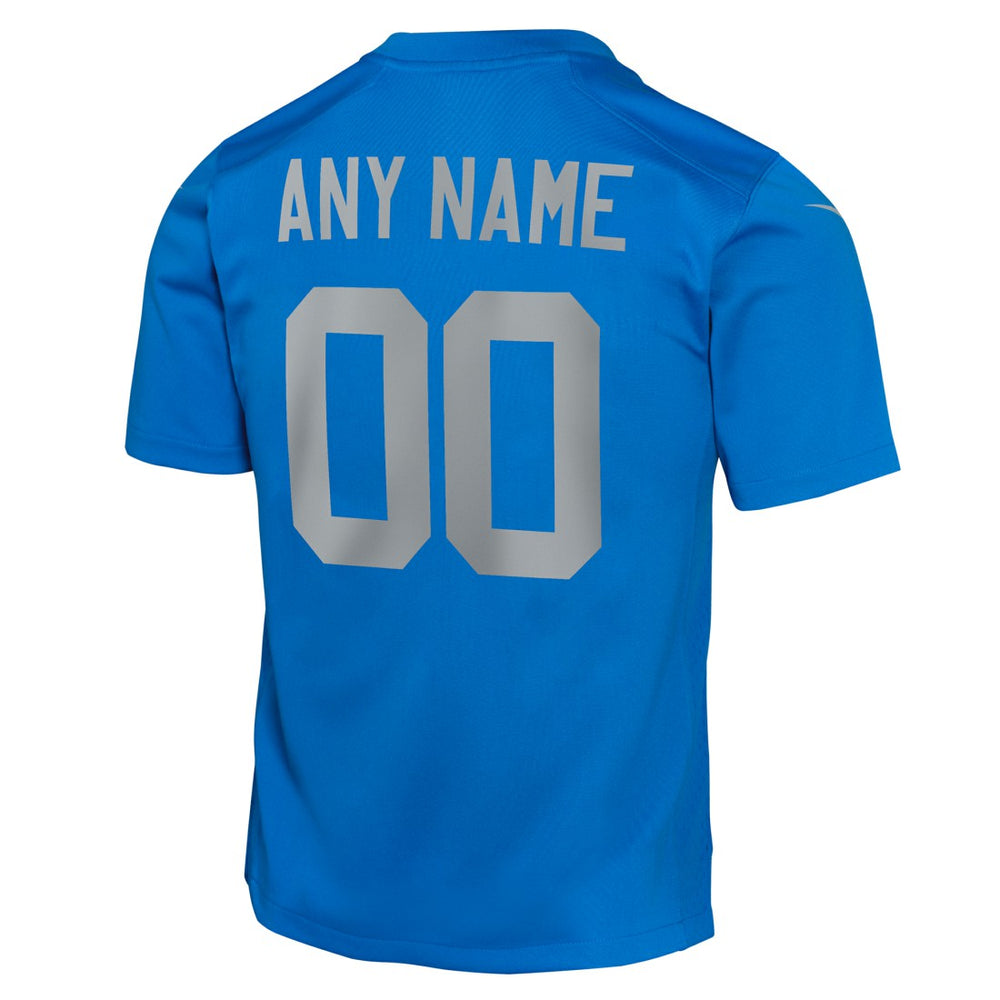 Detroit Lions Youth Alternate Custom Game Jersey Blue