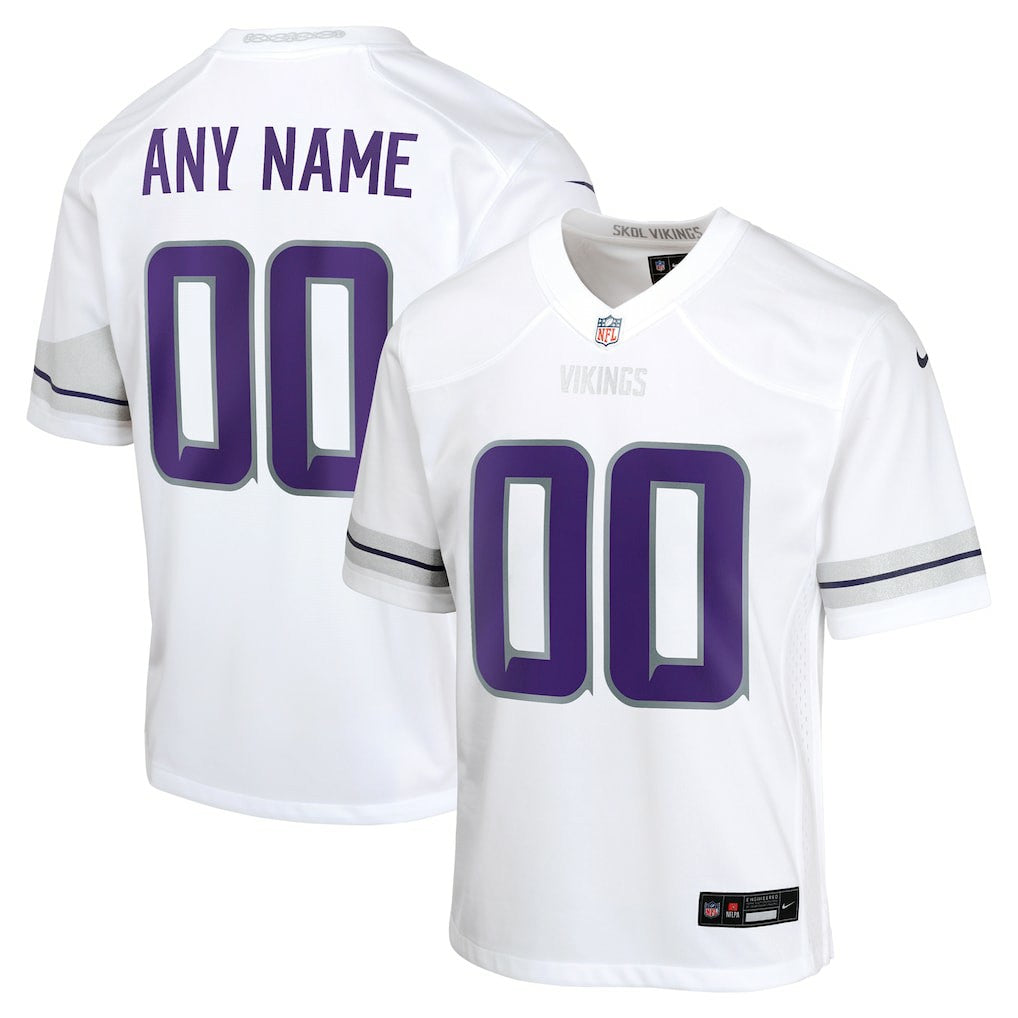 NFL Minnesota Vikings Youth Alternate Custom Game Jersey - White
