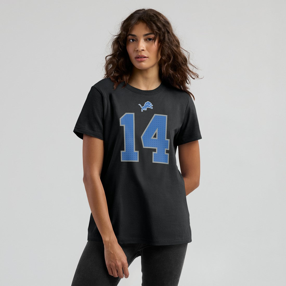 Amon-Ra St. Brown Detroit Lions Women's Player Name & Number T-Shirt Black