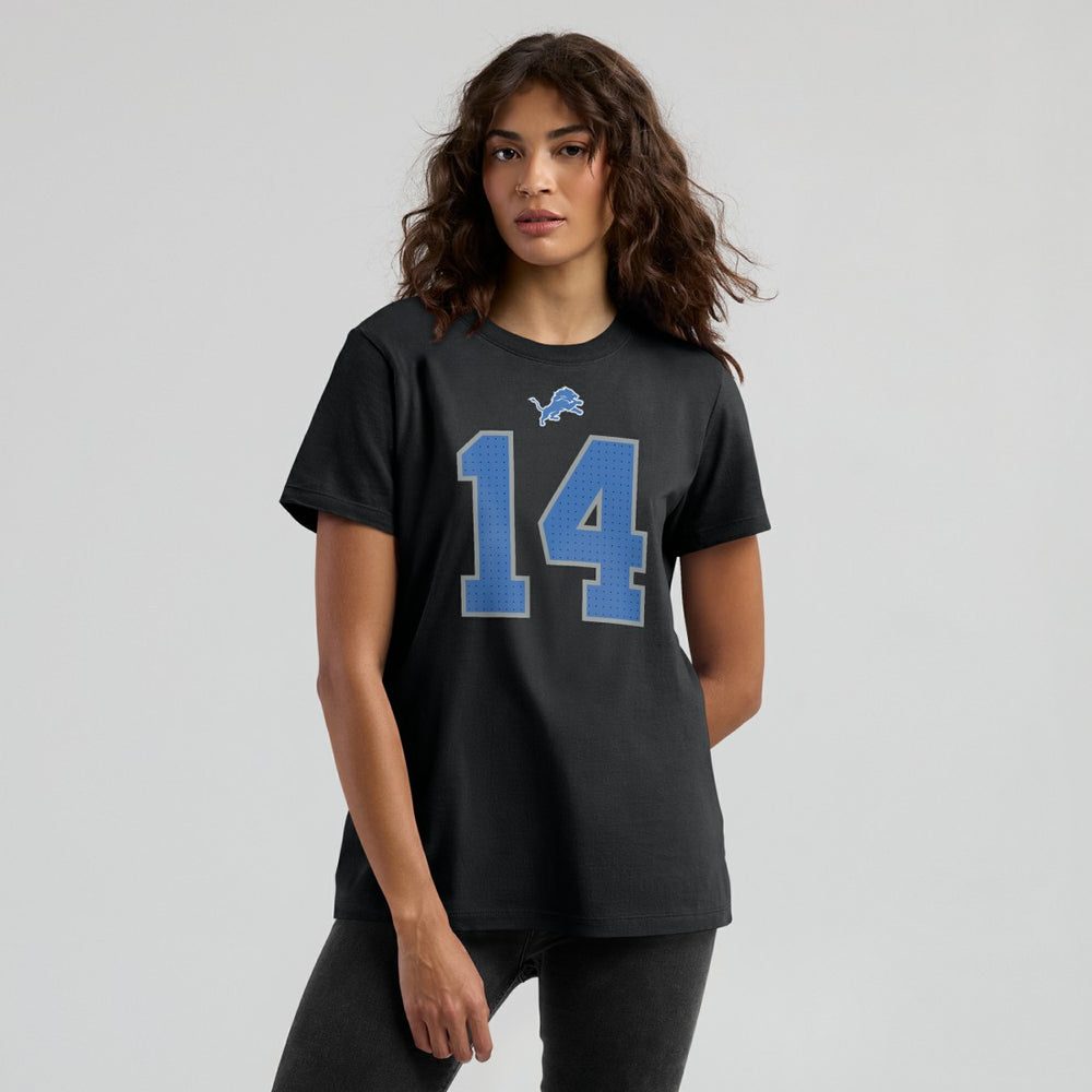 Amon-Ra St. Brown Detroit Lions Women's Player Name & Number T-Shirt Black