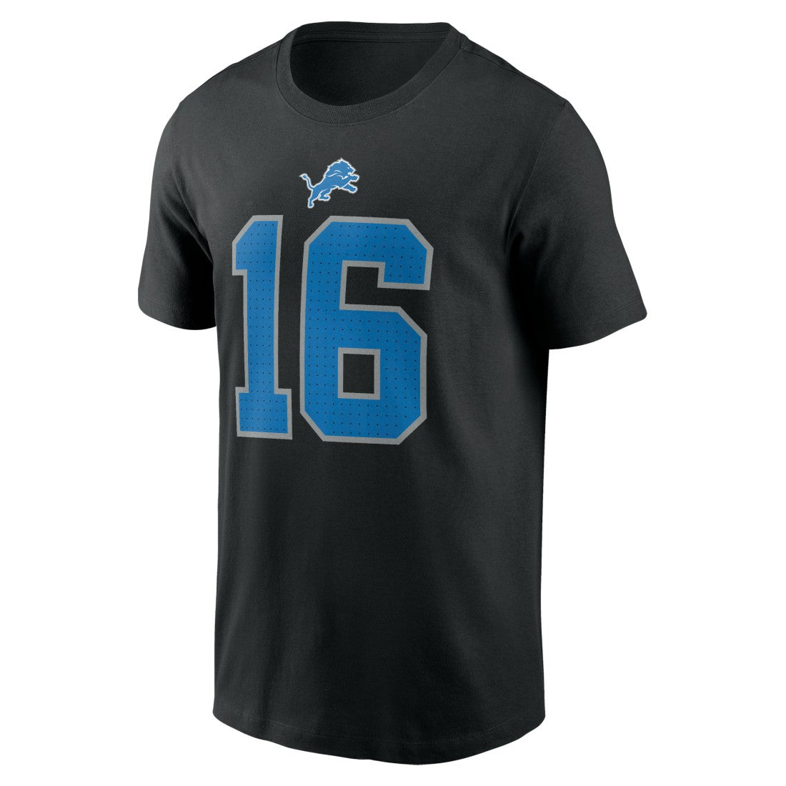 Jared Goff Detroit Lions Name & Number T-Shirt Black