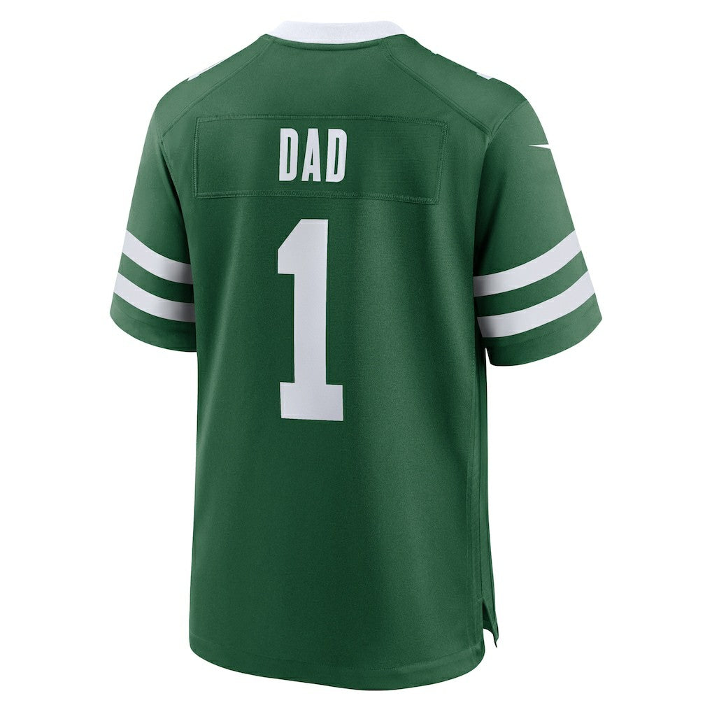 New York Jets #1 Dad Game Jersey Legacy Green