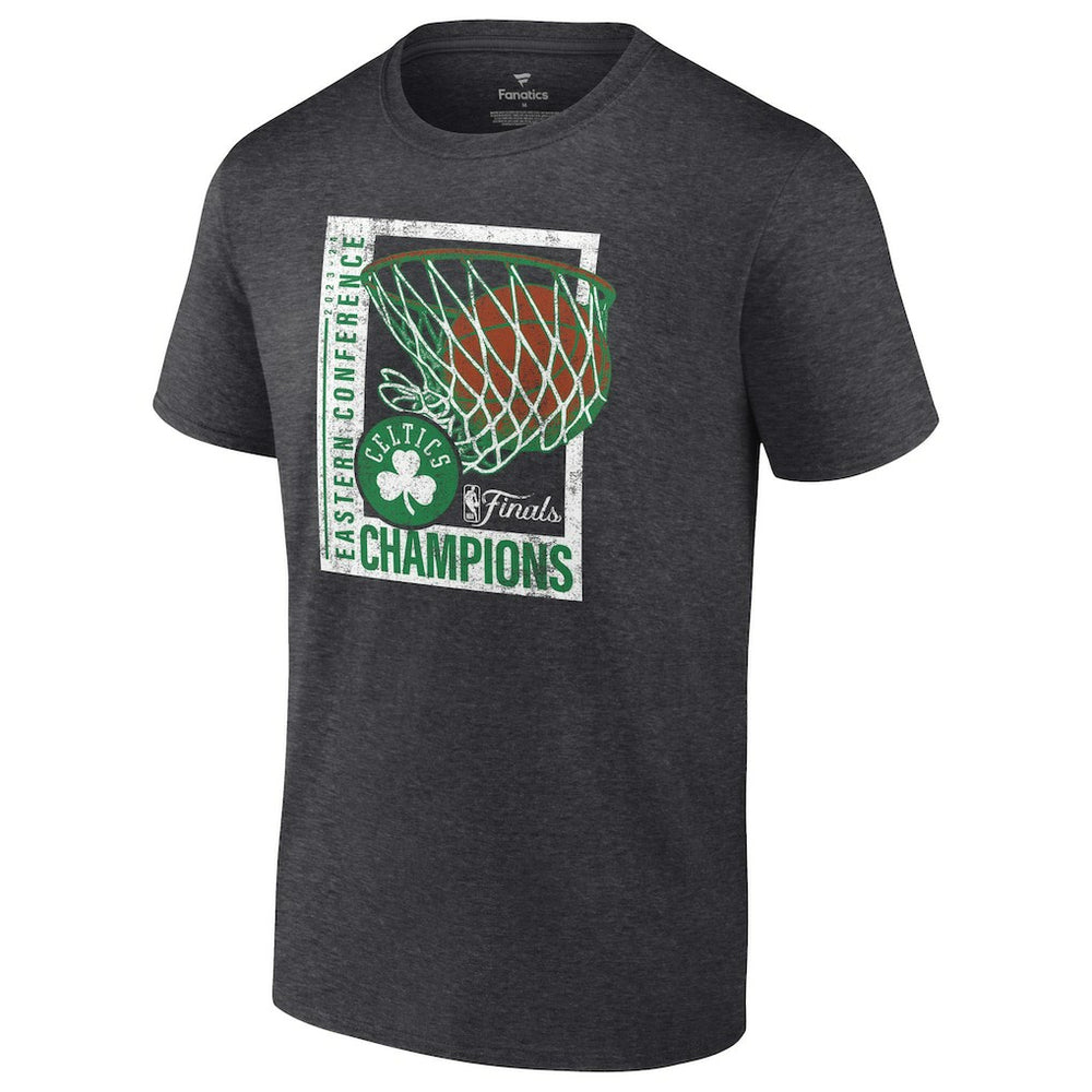 Boston Celtics 2024 Eastern Conference Champions Full Court Trap T-Shirt Heather Charcoal