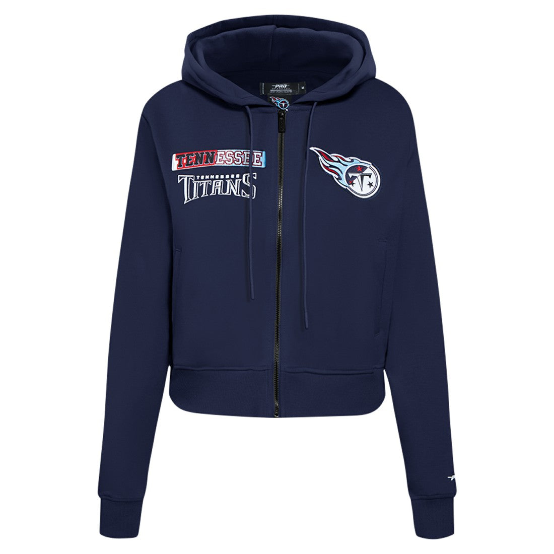 Tennessee Titans Pro Standard Women's Split Logo Full-Zip Hoodie Navy