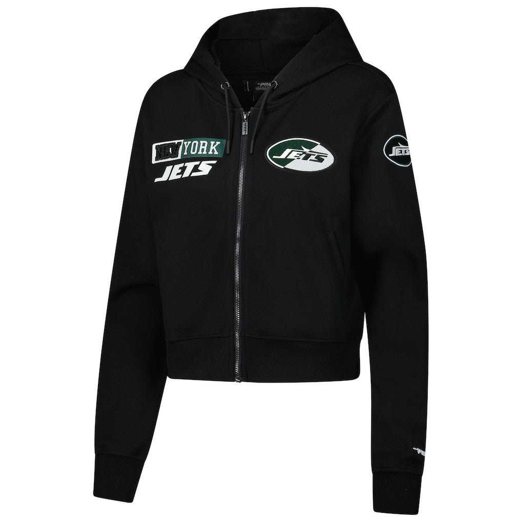 New York Jets Pro Standard Women's Split Logo Full-Zip Hoodie Black