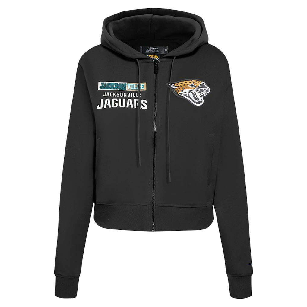 Jacksonville Jaguars Pro Standard Women's Split Logo Full-Zip Hoodie Black