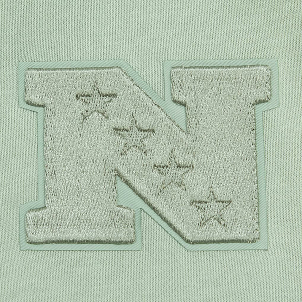 Carolina Panthers Pro Standard Women's Oversized Cropped Neutral Pullover Sweatshirt Light Green