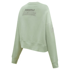 Jacksonville Jaguars Pro Standard Women's Oversized Cropped Neutral Pullover Sweatshirt Light Green
