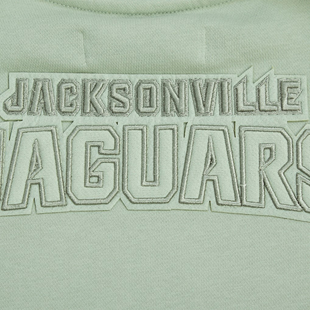 Jacksonville Jaguars Pro Standard Women's Oversized Cropped Neutral Pullover Sweatshirt Light Green