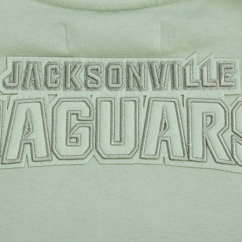 Jacksonville Jaguars Pro Standard Women's Oversized Cropped Neutral Pullover Sweatshirt Light Green