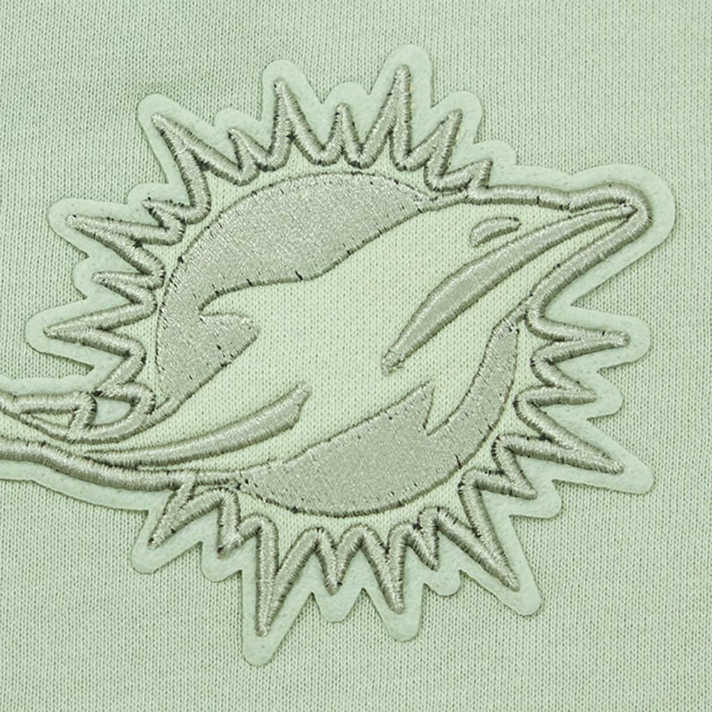 Miami Dolphins Pro Standard Women's Oversized Cropped Neutral Pullover Sweatshirt Light Green