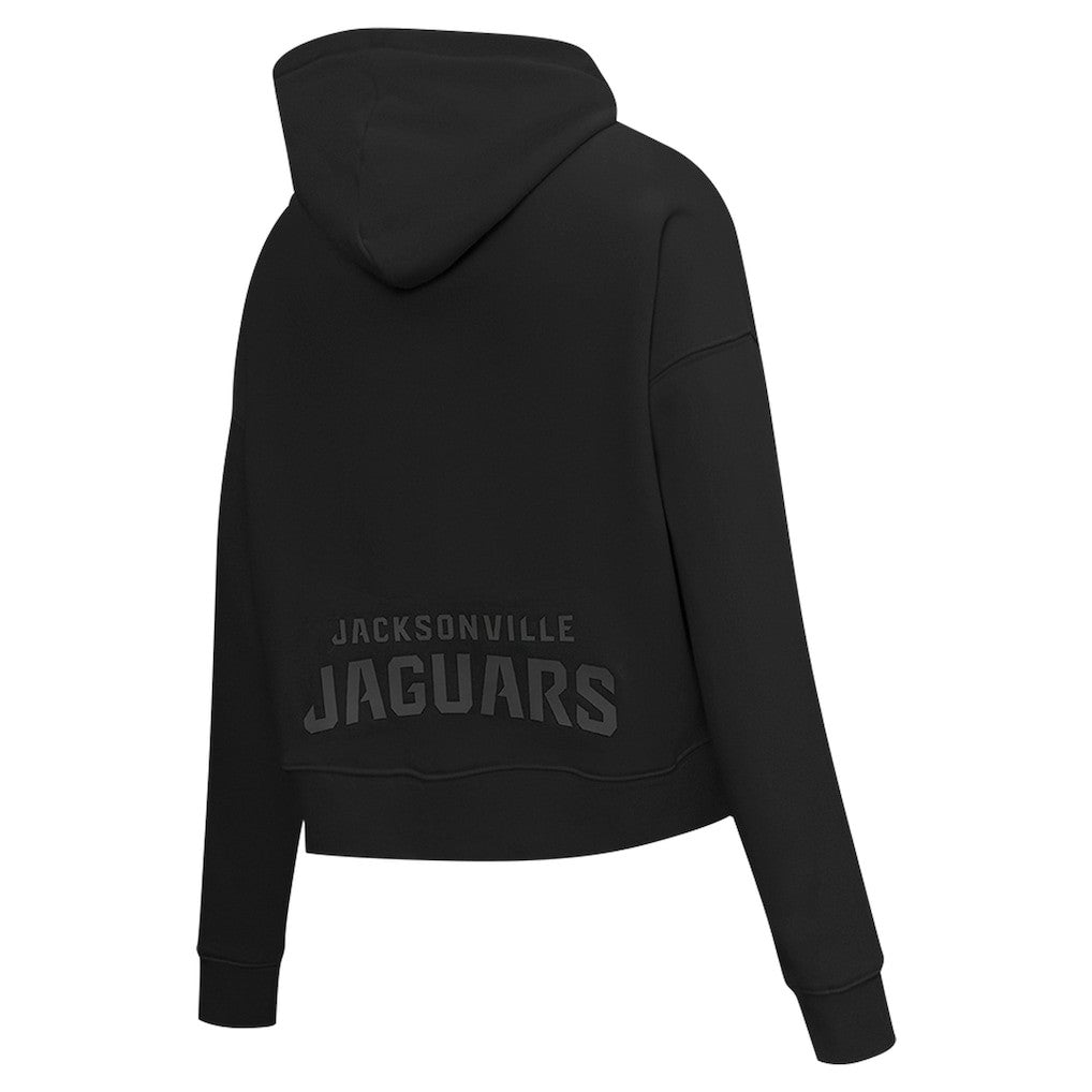 Jacksonville Jaguars Pro Standard Women's Jeweled Cropped Pullover Hoodie Black