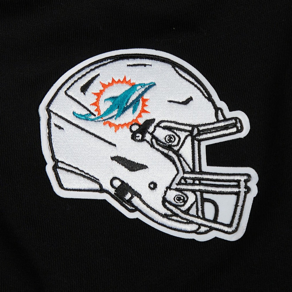 Miami Dolphins Pro Standard Women's Jeweled Cropped Pullover Hoodie Black