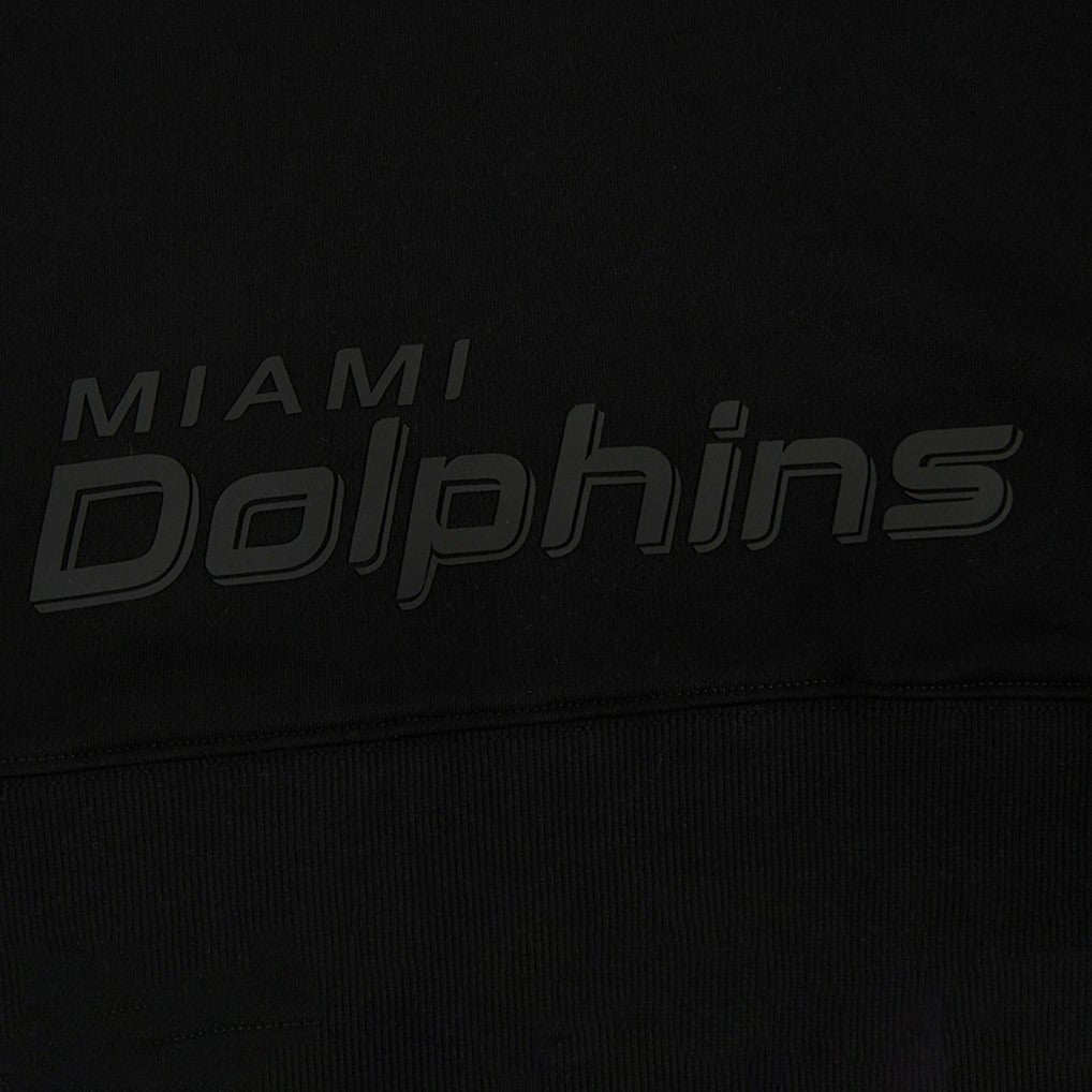 Miami Dolphins Pro Standard Women's Jeweled Cropped Pullover Hoodie Black