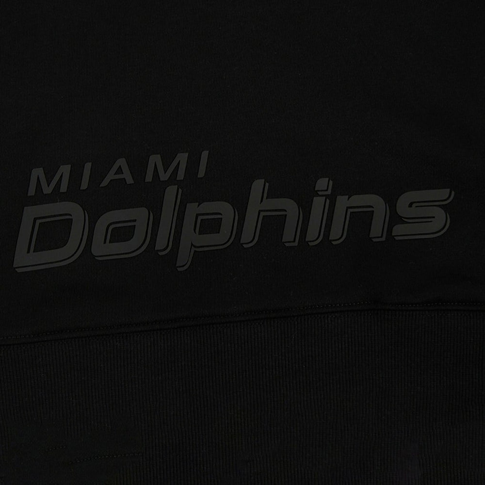 Miami Dolphins Pro Standard Women's Jeweled Cropped Pullover Hoodie Black