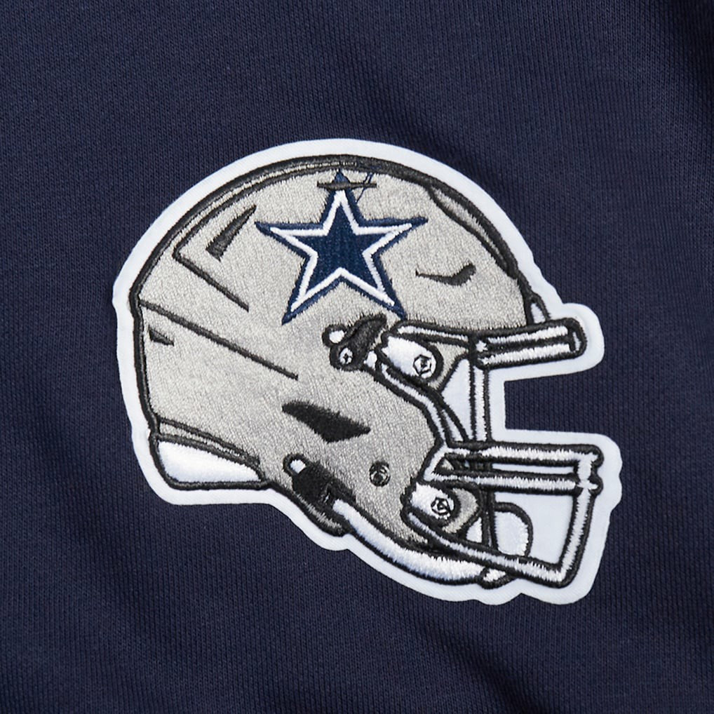 Dallas Cowboys Pro Standard Women's Jeweled Cropped Pullover Hoodie Navy
