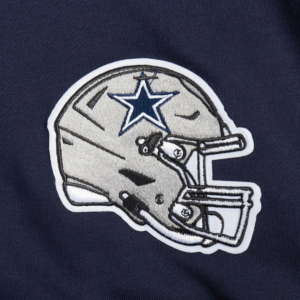 Dallas Cowboys Pro Standard Women's Jeweled Cropped Pullover Hoodie Navy