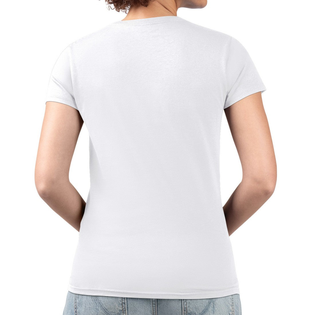 Detroit Lions G-III 4Her by Carl Banks Women's Super-Slim Fit Lightweight Team Logo Graphic V-Neck T-Shirt White