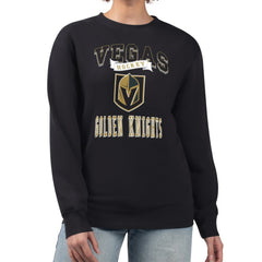 NHL Vegas Golden Knights G-III 4Her by Carl Banks Women's Team Logo Tri-Blend Fleece Pullover Sweatshirt - Black