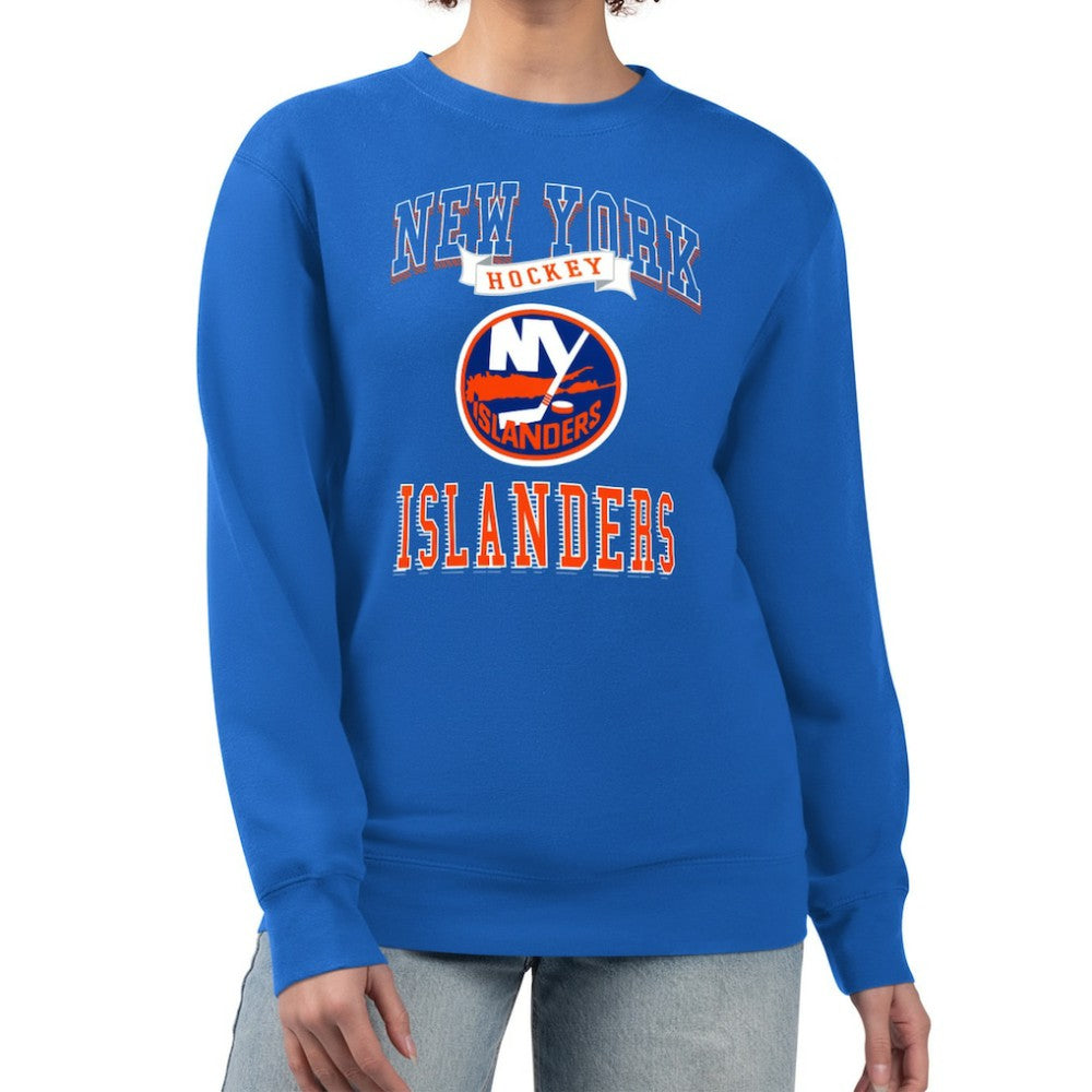 NHL New York Islanders G-III 4Her by Carl Banks Women's Team Logo Tri-Blend Fleece Pullover Sweatshirt - Royal