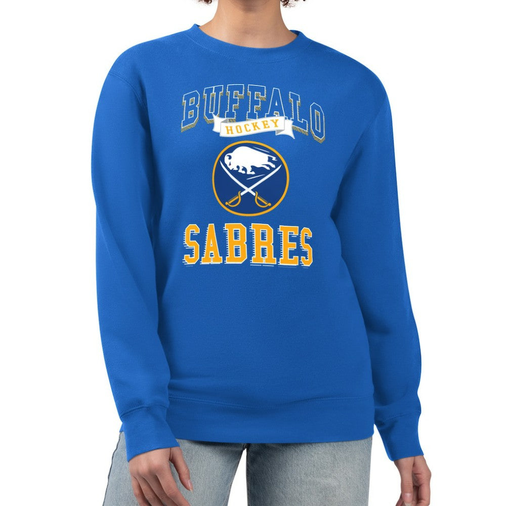NHL Buffalo Sabres G-III 4Her by Carl Banks Women's Team Logo Tri-Blend Fleece Pullover Sweatshirt - Royal