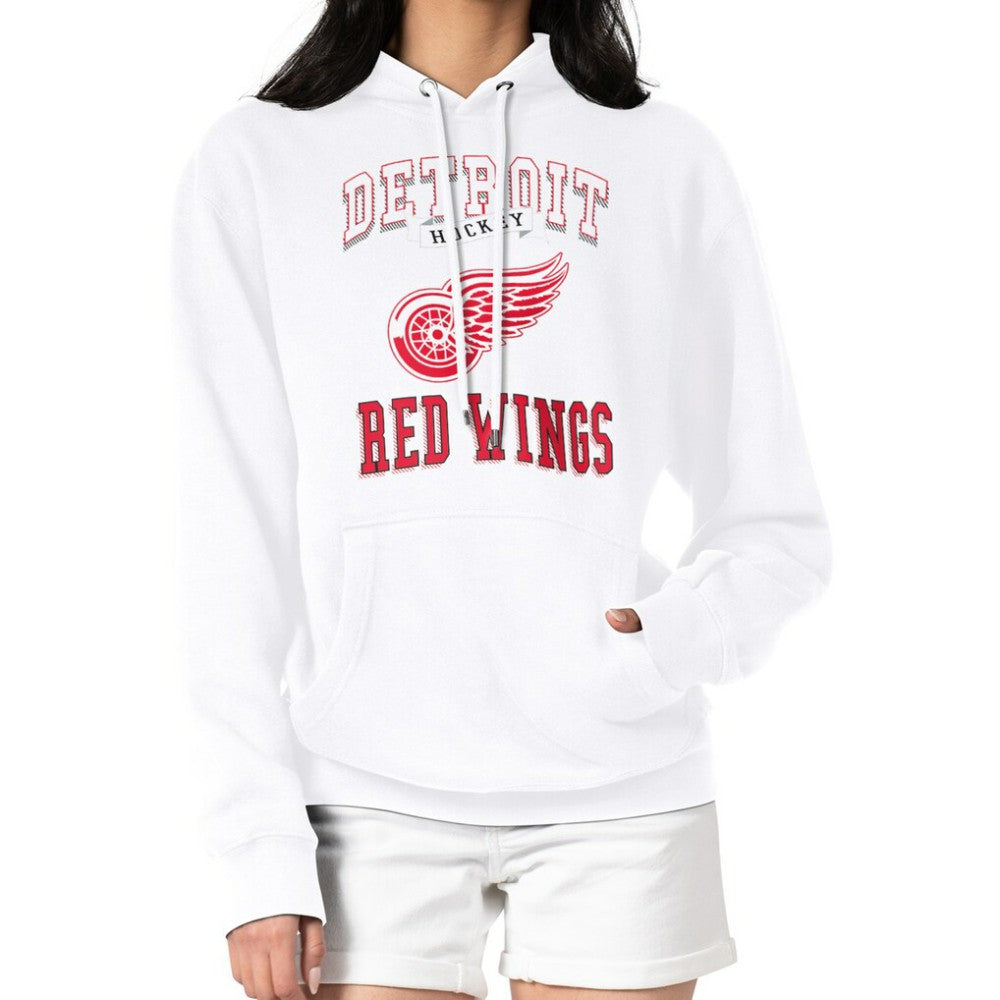 NHL Detroit Red Wings G-III 4Her by Carl Banks Women's Team Logo Tri-Blend Fleece Pullover Hoodie - White