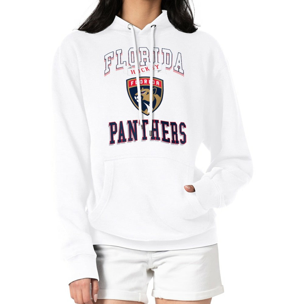 NHL Florida Panthers G-III 4Her by Carl Banks Women's Team Logo Tri-Blend Fleece Pullover Hoodie - White
