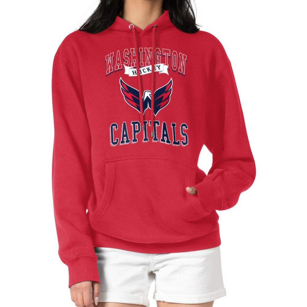NHL Washington Capitals G-III 4Her by Carl Banks Women's Team Logo Tri-Blend Fleece Pullover Hoodie - Red