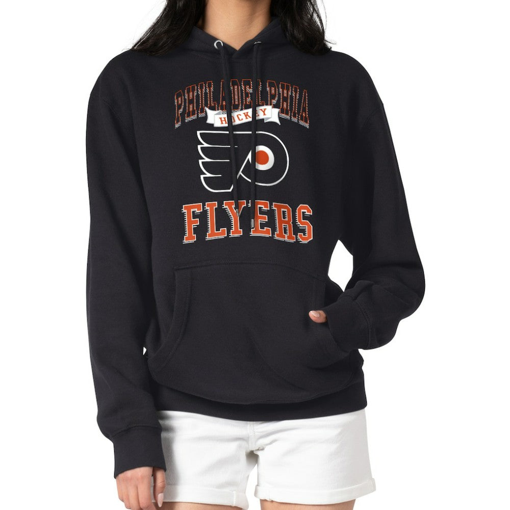 NHL Philadelphia Flyers G-III 4Her by Carl Banks Women's Team Logo Tri-Blend Fleece Pullover Hoodie - Black