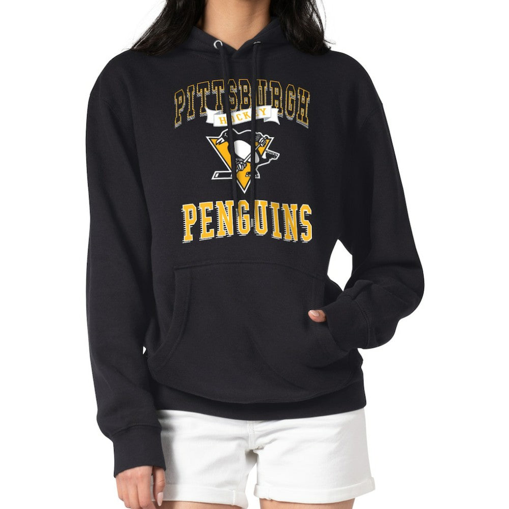 NHL Pittsburgh Penguins G-III 4Her by Carl Banks Women's Team Logo Tri-Blend Fleece Pullover Hoodie - Black