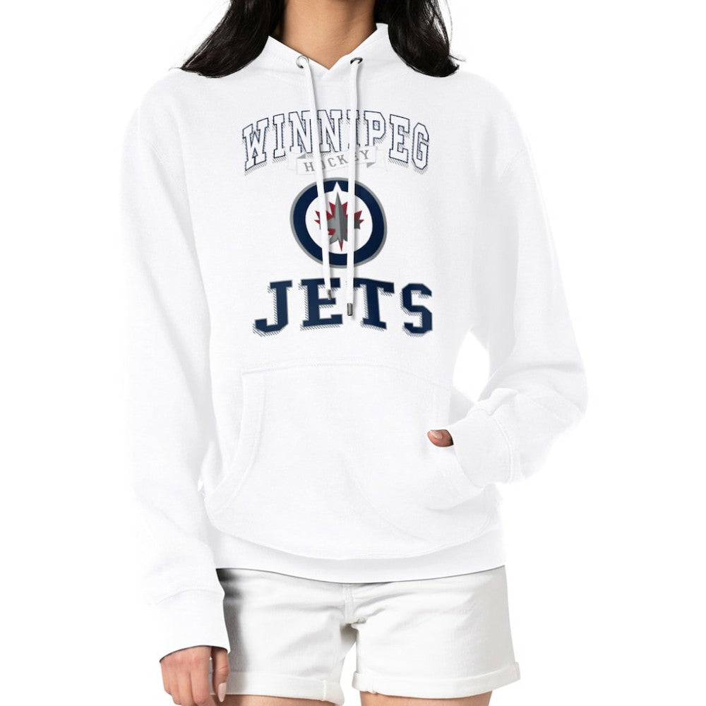 NHL Winnipeg Jets G-III 4Her by Carl Banks Women's Team Logo Tri-Blend Fleece Pullover Hoodie - White