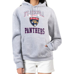 NHL Florida Panthers G-III 4Her by Carl Banks Women's Team Logo Tri-Blend Fleece Pullover Hoodie - Heather Gray