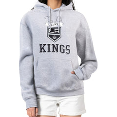 NHL Los Angeles Kings G-III 4Her by Carl Banks Women's Team Logo Tri-Blend Fleece Pullover Hoodie - Heather Gray