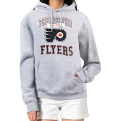 NHL Philadelphia Flyers G-III 4Her by Carl Banks Women's Team Logo Tri-Blend Fleece Pullover Hoodie - Heather Gray