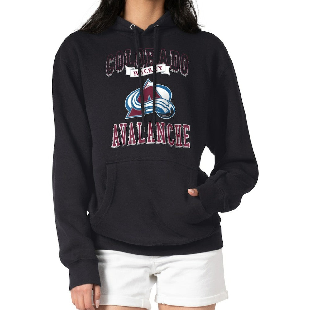 NHL Colorado Avalanche G-III 4Her by Carl Banks Women's Team Logo Tri-Blend Fleece Pullover Hoodie - Black