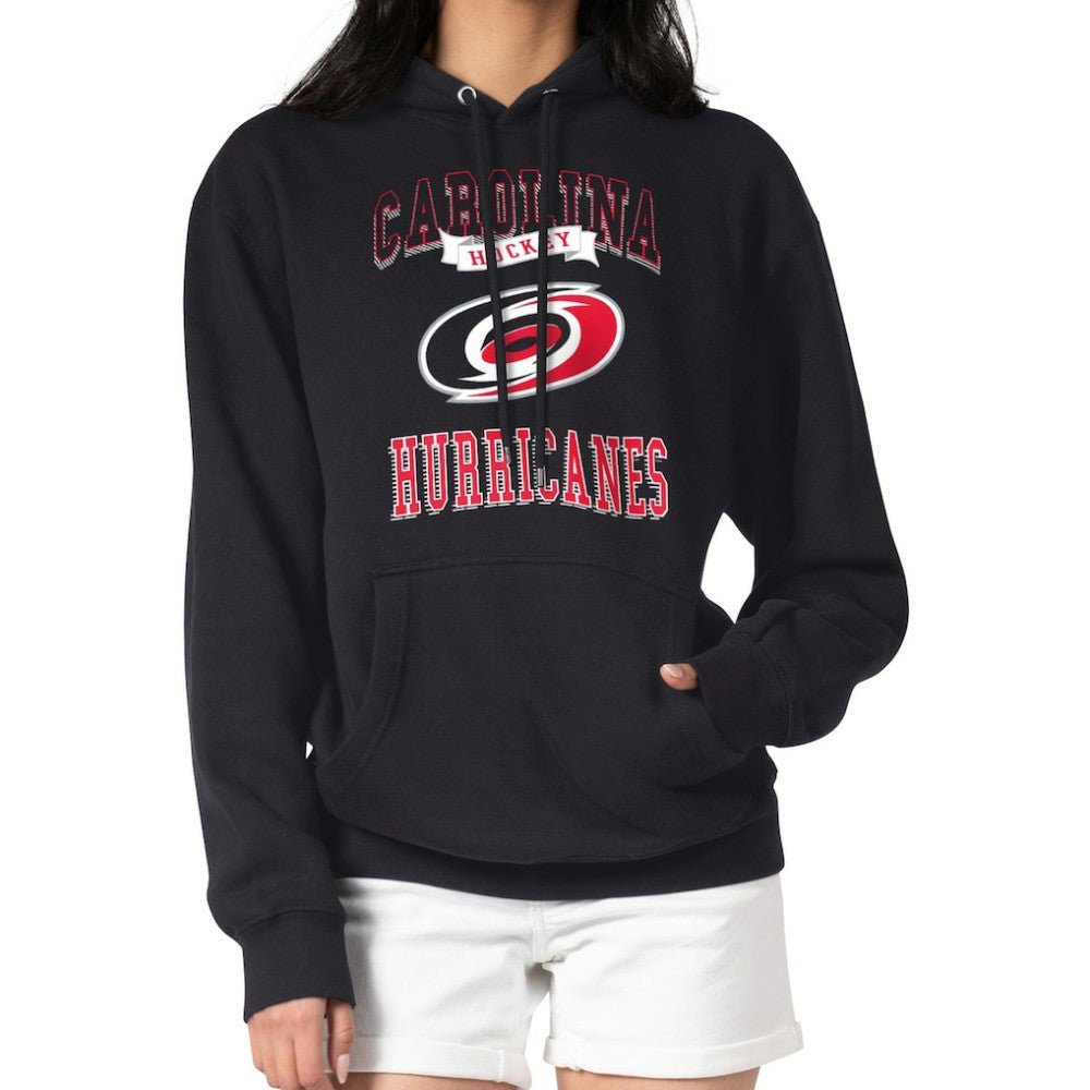 NHL Carolina Hurricanes G-III 4Her by Carl Banks Women's Team Logo Tri-Blend Fleece Pullover Hoodie - Black