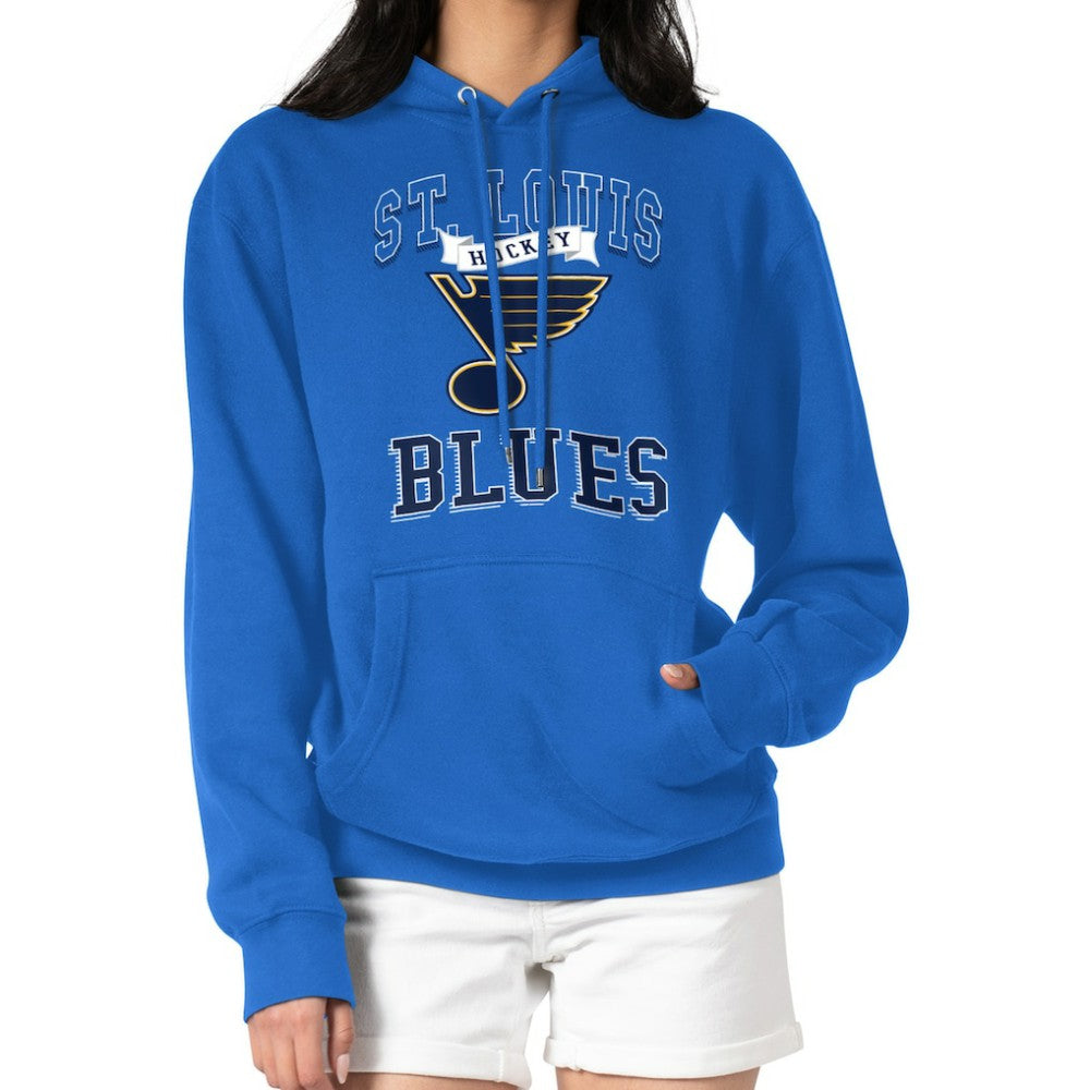 NHL St. Louis Blues G-III 4Her by Carl Banks Women's Team Logo Tri-Blend Fleece Pullover Hoodie - Blue