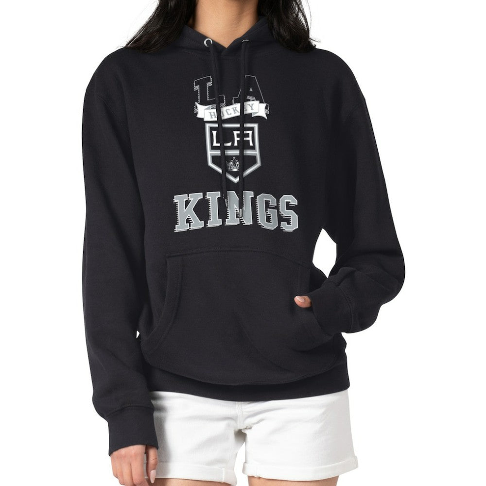 NHL Los Angeles Kings G-III 4Her by Carl Banks Women's Team Logo Tri-Blend Fleece Pullover Hoodie - Black