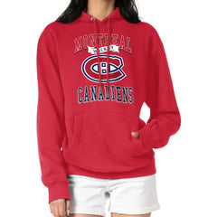 NHL Montreal Canadiens G-III 4Her by Carl Banks Women's Team Logo Tri-Blend Fleece Pullover Hoodie - Red