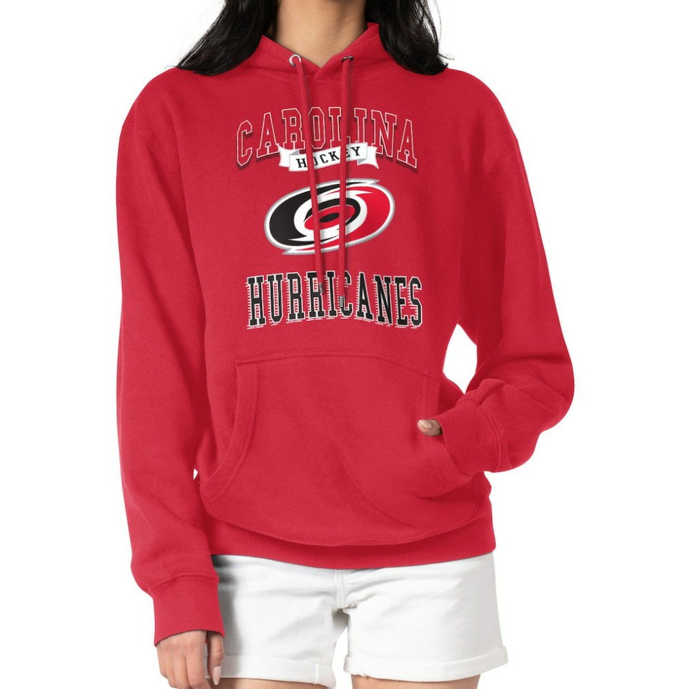 NHL Carolina Hurricanes G-III 4Her by Carl Banks Women's Team Logo Tri-Blend Fleece Pullover Hoodie - Red