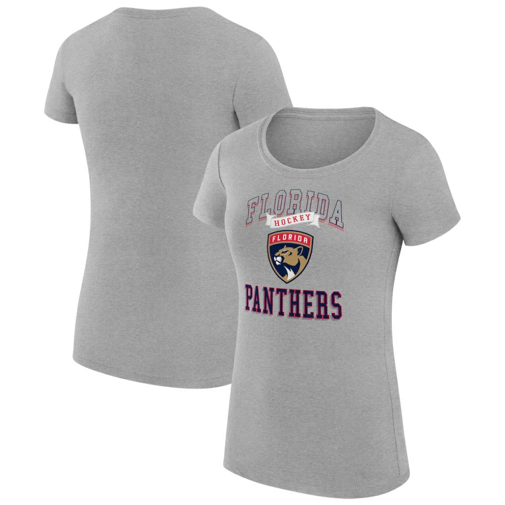 NHL Florida Panthers G-III 4Her by Carl Banks Women's Super-Slim Fit Lightweight Team Logo Graphic T-Shirt - Heather Gray
