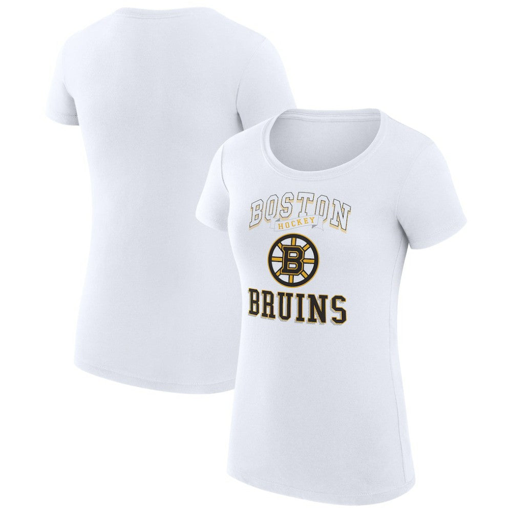 NHL Boston Bruins G-III 4Her by Carl Banks Women's Super-Slim Fit Lightweight Team Logo Graphic T-Shirt - White