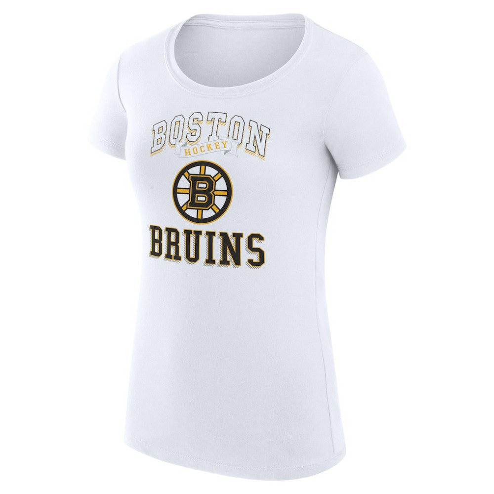 NHL Boston Bruins G-III 4Her by Carl Banks Women's Super-Slim Fit Lightweight Team Logo Graphic T-Shirt - White