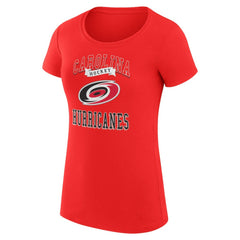 NHL Carolina Hurricanes G-III 4Her by Carl Banks Women's Super-Slim Fit Lightweight Team Logo Graphic T-Shirt - Red