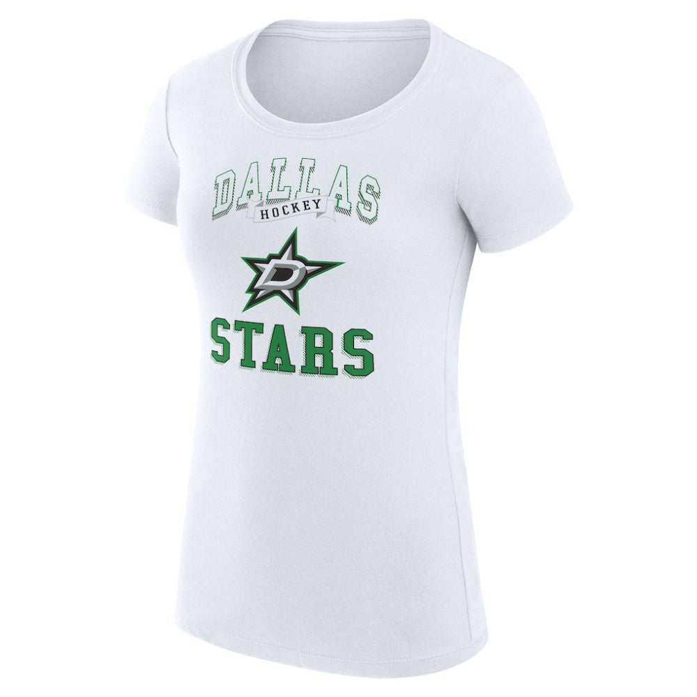 NHL Dallas Stars G-III 4Her by Carl Banks Women's Super-Slim Fit Lightweight Team Logo Graphic T-Shirt - White