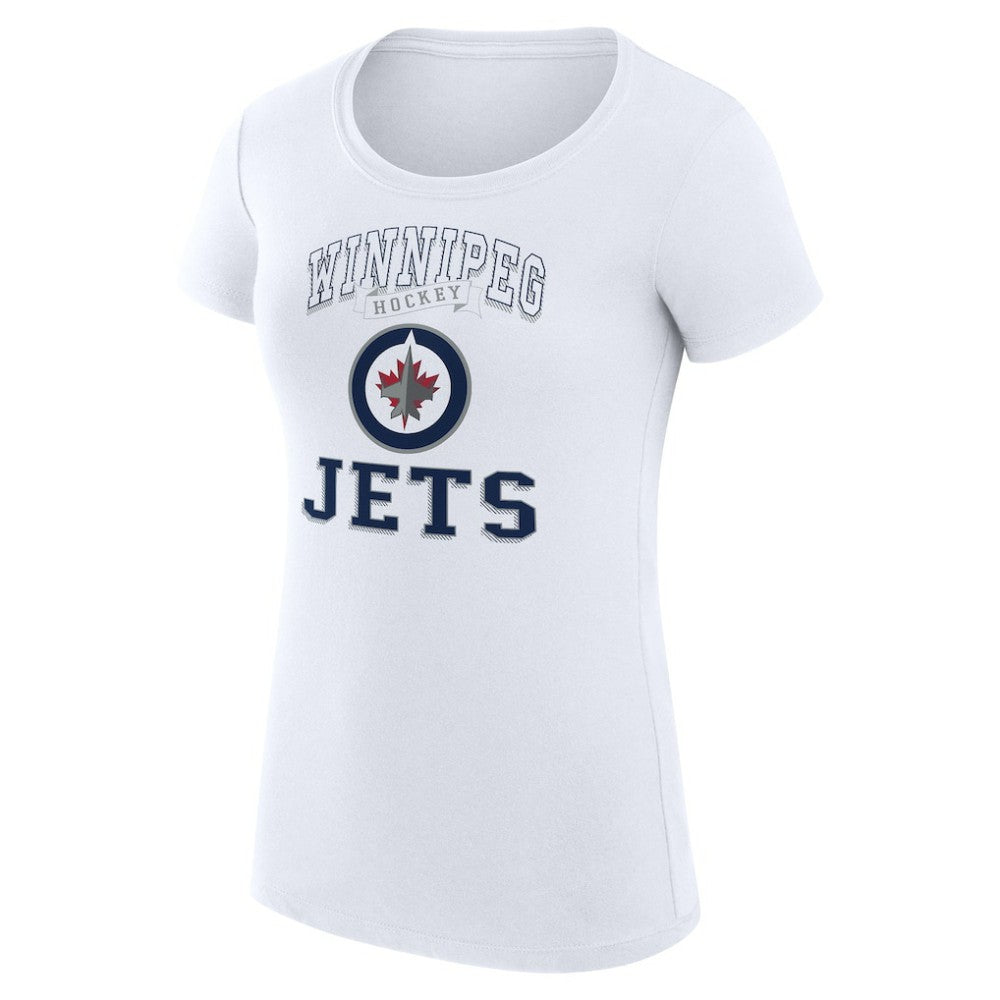 NHL Winnipeg Jets G-III 4Her by Carl Banks Women's Super-Slim Fit Lightweight Team Logo Graphic T-Shirt - White