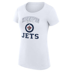 NHL Winnipeg Jets G-III 4Her by Carl Banks Women's Super-Slim Fit Lightweight Team Logo Graphic T-Shirt - White