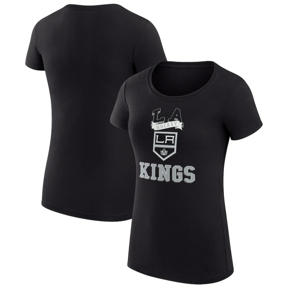 NHL Los Angeles Kings G-III 4Her by Carl Banks Women's Super-Slim Fit Lightweight Team Logo Graphic T-Shirt - Black