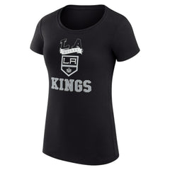 NHL Los Angeles Kings G-III 4Her by Carl Banks Women's Super-Slim Fit Lightweight Team Logo Graphic T-Shirt - Black